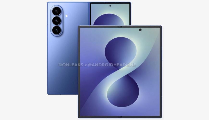 Samsung Galaxy Z Fold8 a Z Flip8: Všetky dôležité informácie a úniky! Zobrazenie Samsung Galaxy Z Fold7 vo fialovej farbe.